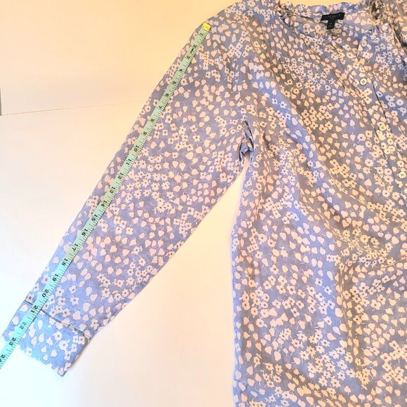 Womens Talbots LS Lightweight Spring Summer Blue Floral Coastal Top Blouse Sz 1X - Picture 8 of 10